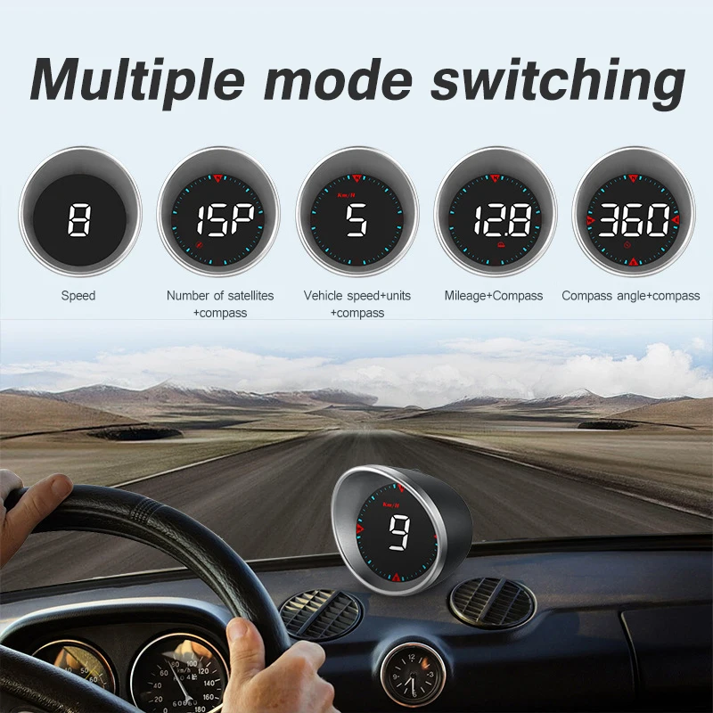 GPS Auto Head Up Displej HUD Rýchlomer Monitor Na Doske Počítača Smart Digitálny Budík Pripomienka Auto Auto Elektronického Príslušenstva . ' - ' . 1