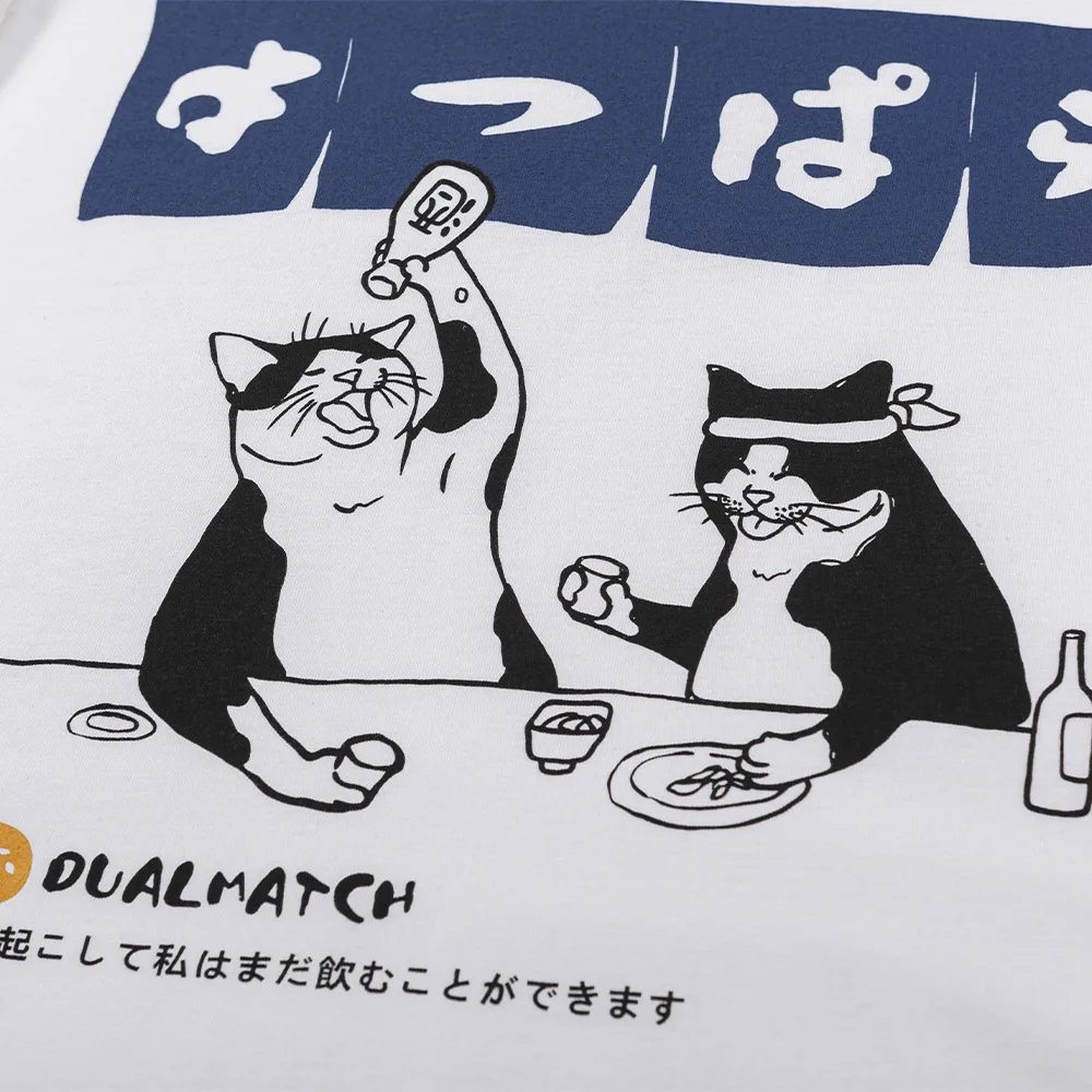 Harajuku Mužov Nadrozmerné T Shirt Japonské Kreslené Mačky TShirts Ležérne Módne Jednoduché Y2K Tees Hip Hop Mužské Oblečenie, Streetwear . ' - ' . 4