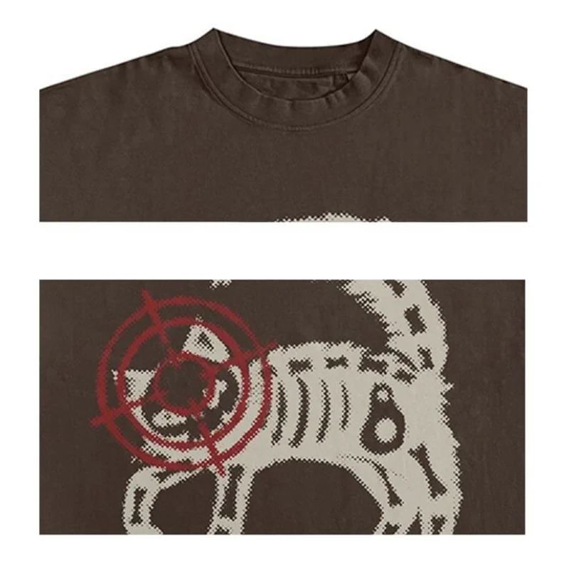 Hip-hop Y2k Mens Punk T Shirt Streetwear Mačka Vzor Tlače Gotický T-Shirt 2023 Harajuku Bežné Bavlnené Krátke Sleeve Tee Top . ' - ' . 4