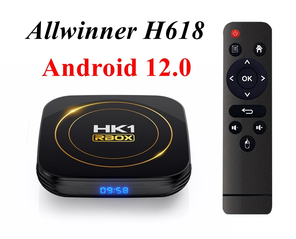 HK1 RBOX H8S Android 12.0 TV BOX 6K Ultra HD, 2.4 G/5G Wifi, 2GB 4GB 64GB Allwinner H618 Quad Core BT4.0 HDR 10 Smart Media Player . ' - ' . 0