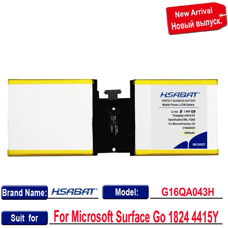 HSABAT G16QA043H 2ICP4/76/76 4600mAh Notebook Batéria pre Microsoft Surface Ísť 1824 4415Y Tablet PC Batérie . ' - ' . 2