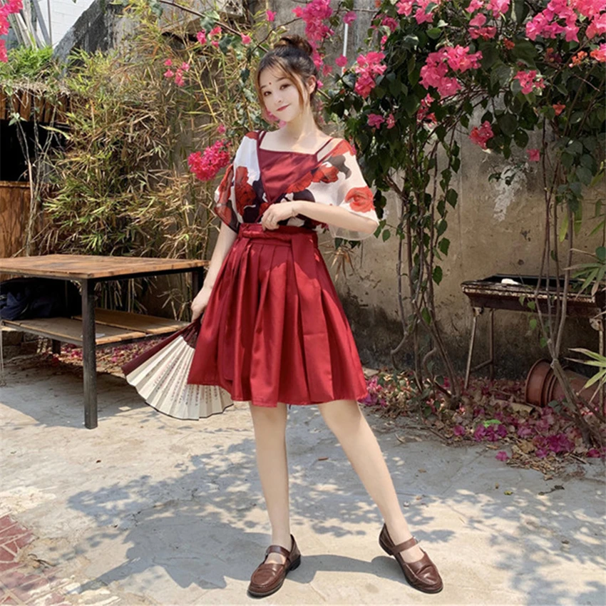 Japonský Štýl Kawaii Dievčatá Kimono Haori Šatka Sukne Oblečenie Tradičné Kvetinové Ázijské Oblečenie Yukata Šaty pre Ženy Vestidos . ' - ' . 5