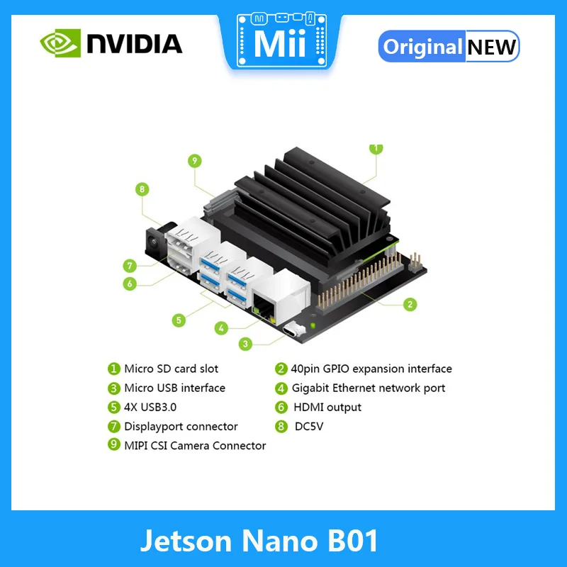 Jetson Nano B01 4GB Developer Kit Malé Výkonný Počítač pre AI Podporu Rozvoja Beží Neurónové Siete mimo malina . ' - ' . 4