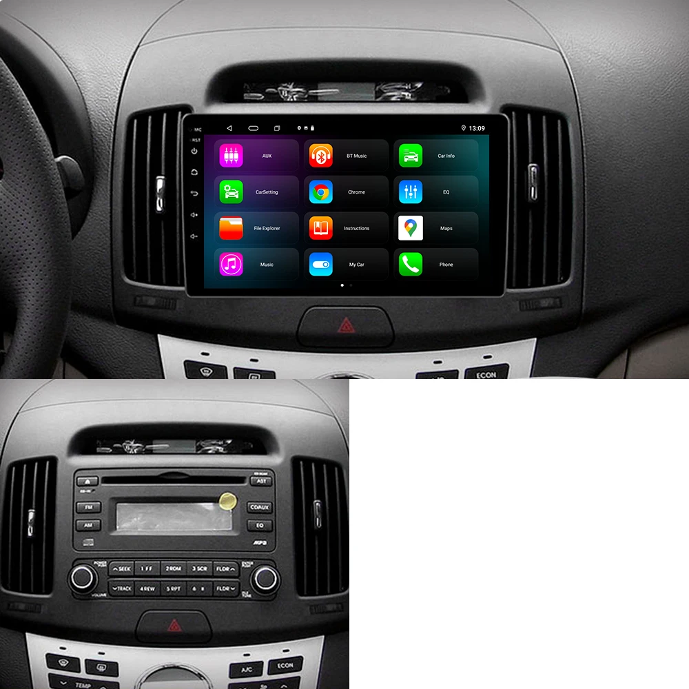 JIULUNET 8 jadro autorádia GPS Android 12 Na Hyundai Elantra 4 HD 2006 - 2012 Multimediálny Prehrávač Videa Navigáciu Carplay Auto . ' - ' . 1