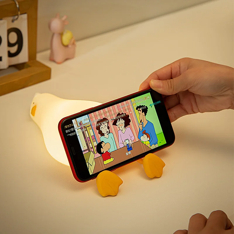 Kačica Led Nočné Svetlo Roztomilý Kačiatko, Nabíjateľné Svietidlo USB Cartoon Silikónové Detí Dieťa Spálne Dekorácie Domov Narodeninám . ' - ' . 2