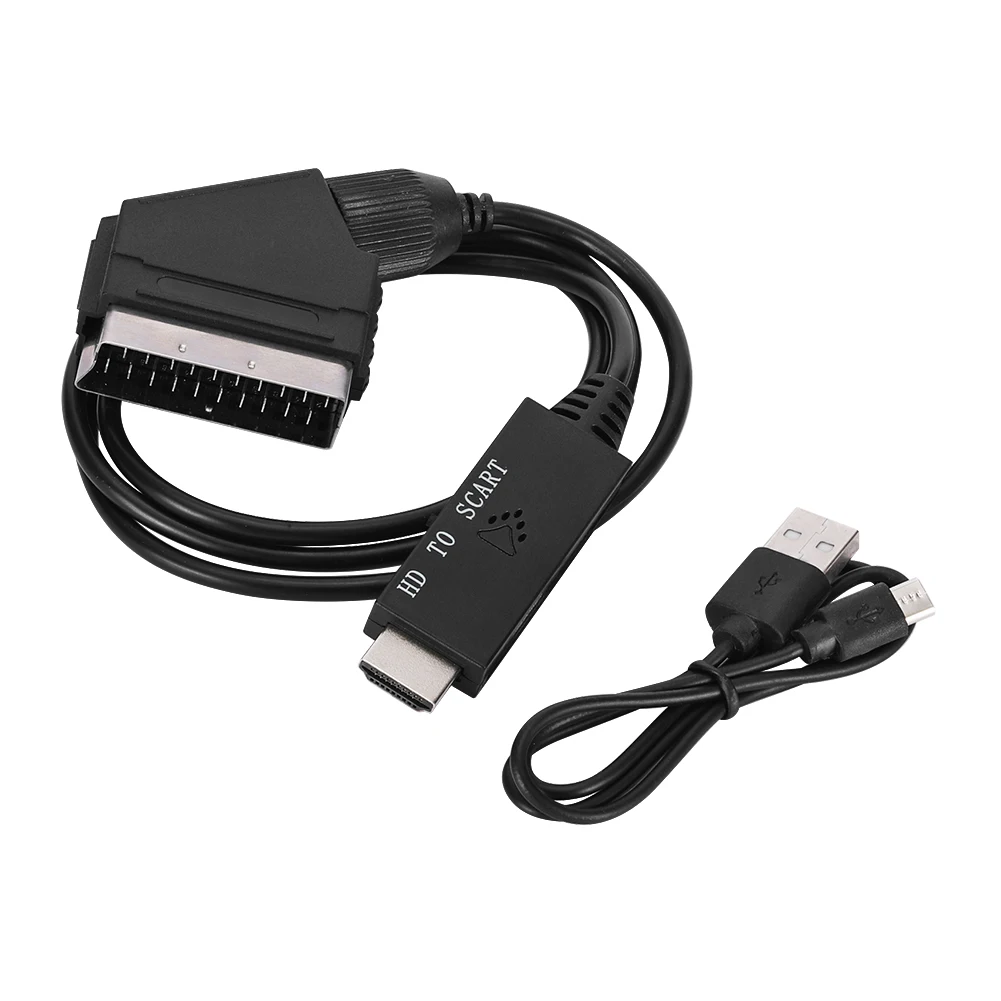 Kompatibilný s HDMI na Adaptér Scart TV, Video, Audio Upscale Converter, Nízka Spotreba Energie, Micro USB Kábel pre HDTV/DVD/Set-top Box . ' - ' . 5