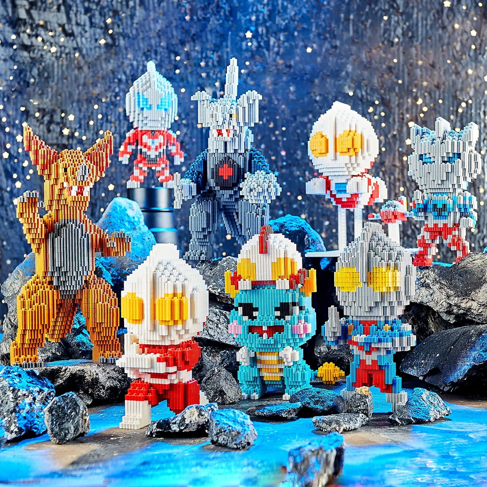 Kreatívne Cartoon Ultraman Stavebné Bloky DIY Monster Zostavený Model Diamond Micro Tehly Voľný čas Hračka Pre Deti Darček k Narodeninám . ' - ' . 0