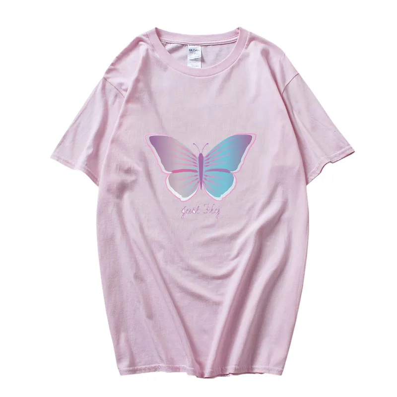 Len Lietať Klasické Tričko Krásna Motýle Tlač Letné Krátke Sleeve T-Shirt pre Mužov, Ženy Harajuku Vintage kórejský Štýl . ' - ' . 3