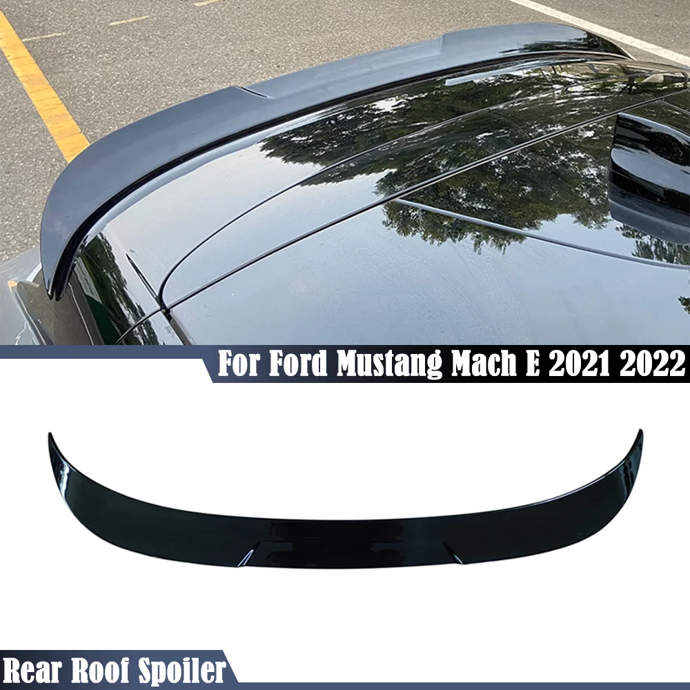 Lesklá Čierna/Carbon Fiber Vzhľad Zadný Spojler Strešný Kufor Chvost Krídlo Pre Ford Mustang Mach E 2021 2022 Do Auta Styling . ' - ' . 0