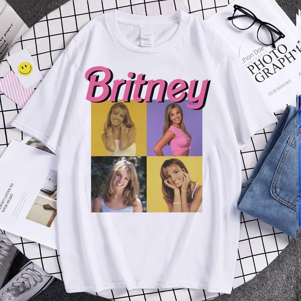 Letné Cartoon Hot Predaj Britney Spears Krásne Photogothic Pár Tričko Ulzzang Tees Móda Výlet Štýl T-shirts . ' - ' . 0