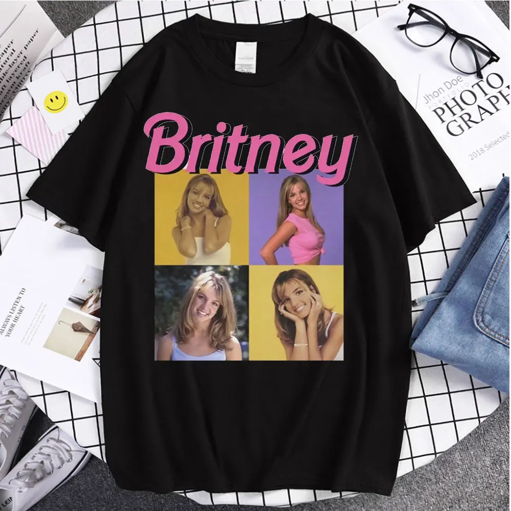 Letné Cartoon Hot Predaj Britney Spears Krásne Photogothic Pár Tričko Ulzzang Tees Móda Výlet Štýl T-shirts . ' - ' . 1