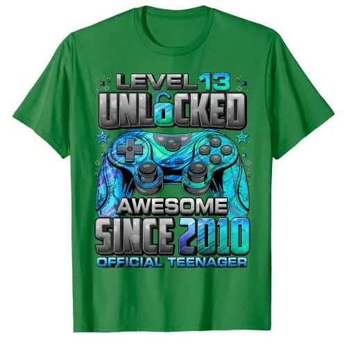 Level 13 Odomknutý Úžasné Od roku 2010 13. Narodeniny Herné T-Shirt Synovia Dary Video Hráč Graphic Tee Top Teenager Brat Oblečenie . ' - ' . 4