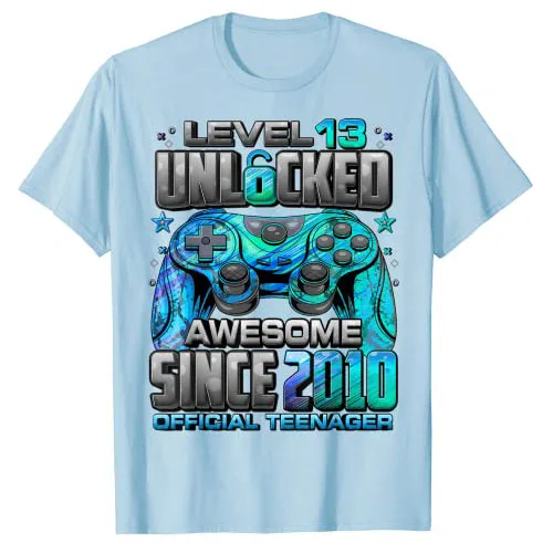 Level 13 Odomknutý Úžasné Od roku 2010 13. Narodeniny Herné T-Shirt Synovia Dary Video Hráč Graphic Tee Top Teenager Brat Oblečenie . ' - ' . 5