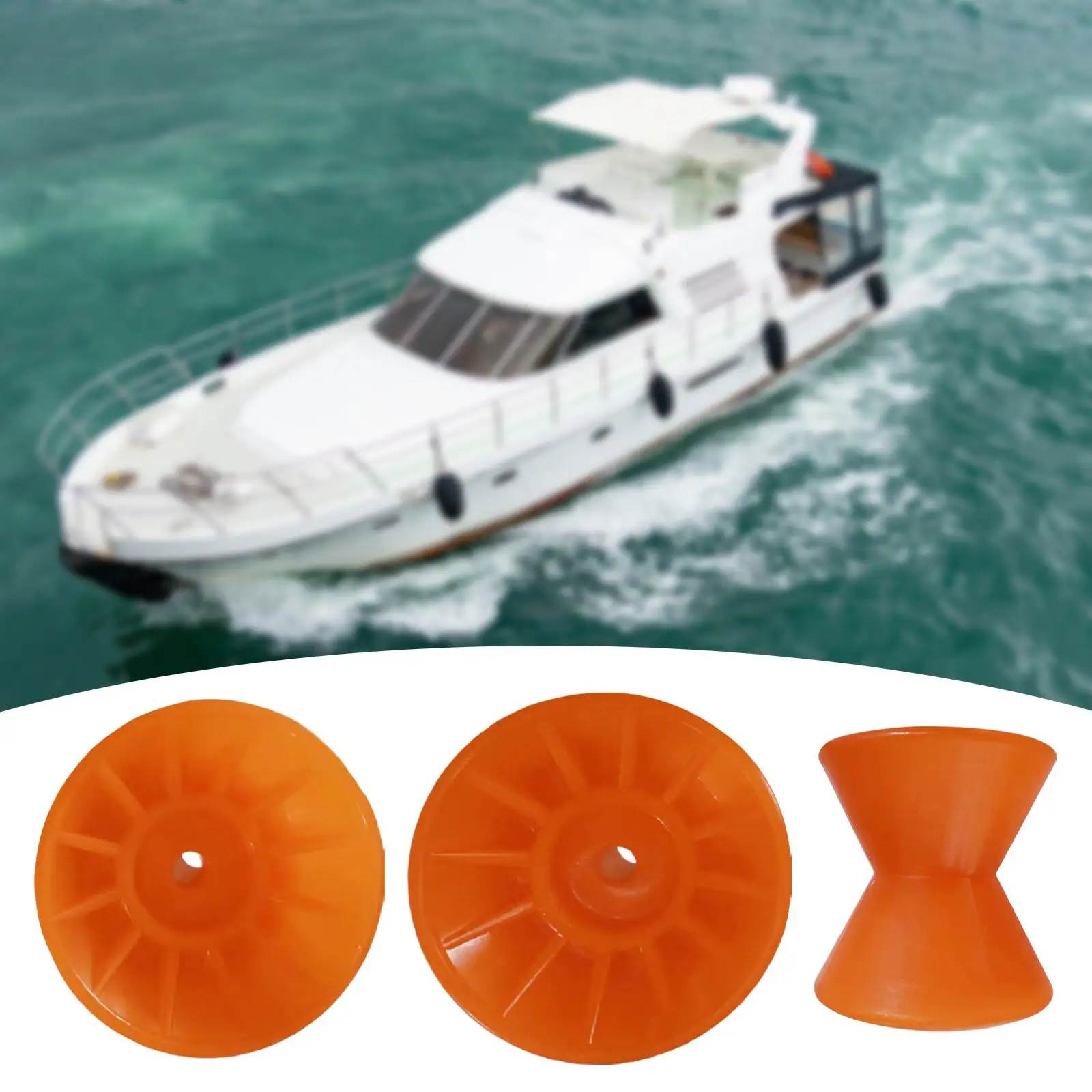 Loď Prívesu Navi Prenosný Ľahký Neznačkujúca Orange 3,5 palcový Morských Luk Navi Luk Stop Navi Trailer Kýlu Valček . ' - ' . 0