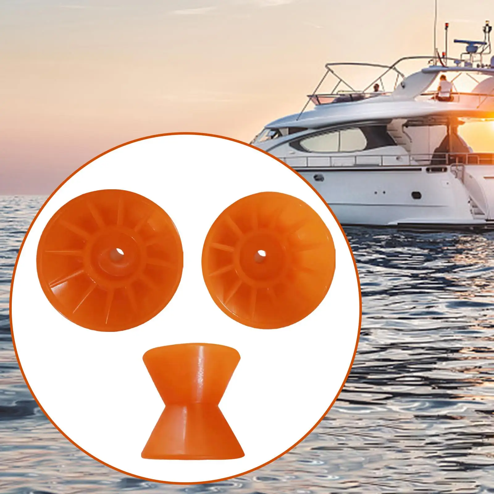 Loď Prívesu Navi Prenosný Ľahký Neznačkujúca Orange 3,5 palcový Morských Luk Navi Luk Stop Navi Trailer Kýlu Valček . ' - ' . 3