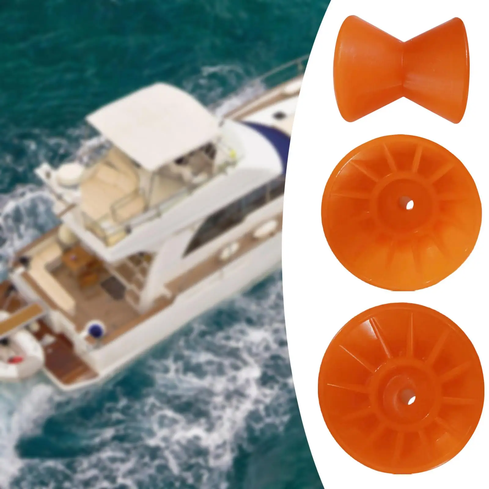 Loď Prívesu Navi Prenosný Ľahký Neznačkujúca Orange 3,5 palcový Morských Luk Navi Luk Stop Navi Trailer Kýlu Valček . ' - ' . 4