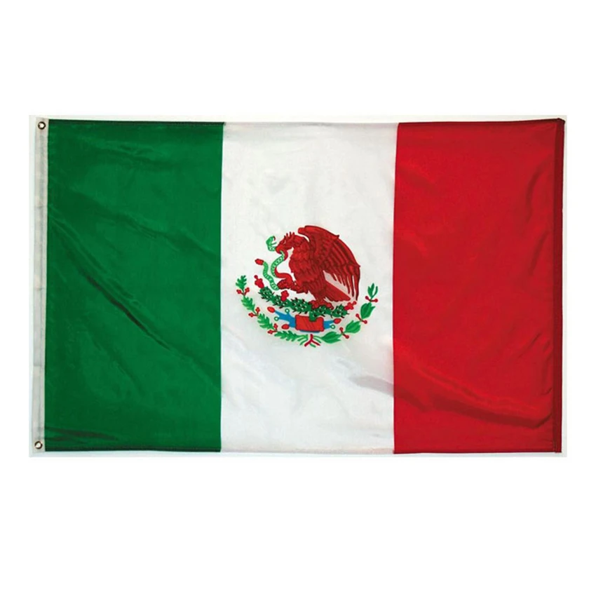 Mexiko Vlajka 3x5FT Polyester Národnej 90x150cm 1pcs 10pcs 20pcs 50pcs 100ks Banner Dekorácie Športové Outdoorové Hot Predaj . ' - ' . 0