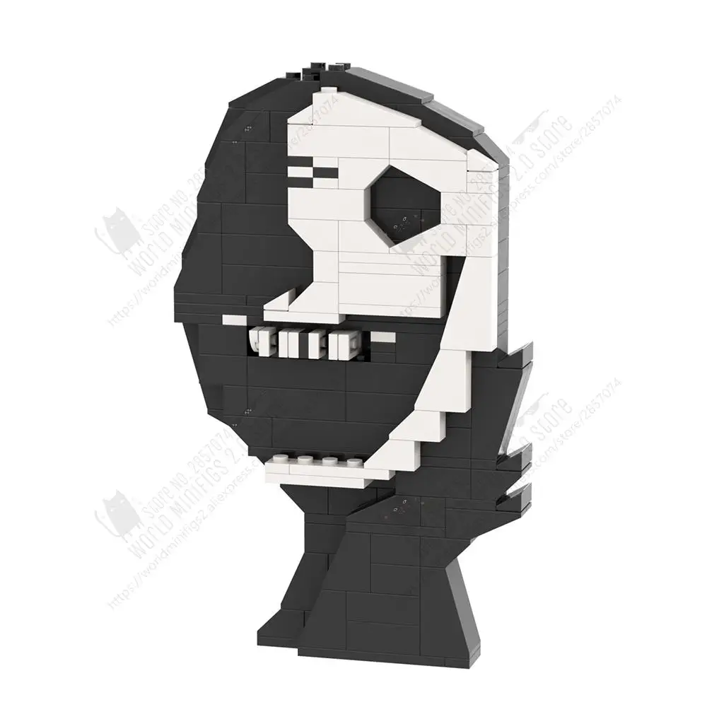 MOC1157 Tvorivú MOC Blackface Monster Modely Stavebných Blokov Horor Charakter Dekorácie DIY Montáž Tehly Hračky Pre Deti . ' - ' . 3
