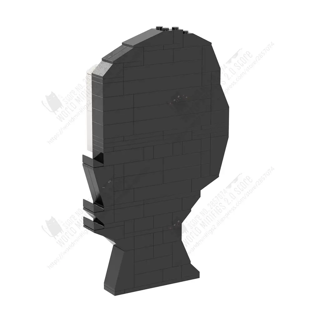 MOC1157 Tvorivú MOC Blackface Monster Modely Stavebných Blokov Horor Charakter Dekorácie DIY Montáž Tehly Hračky Pre Deti . ' - ' . 4