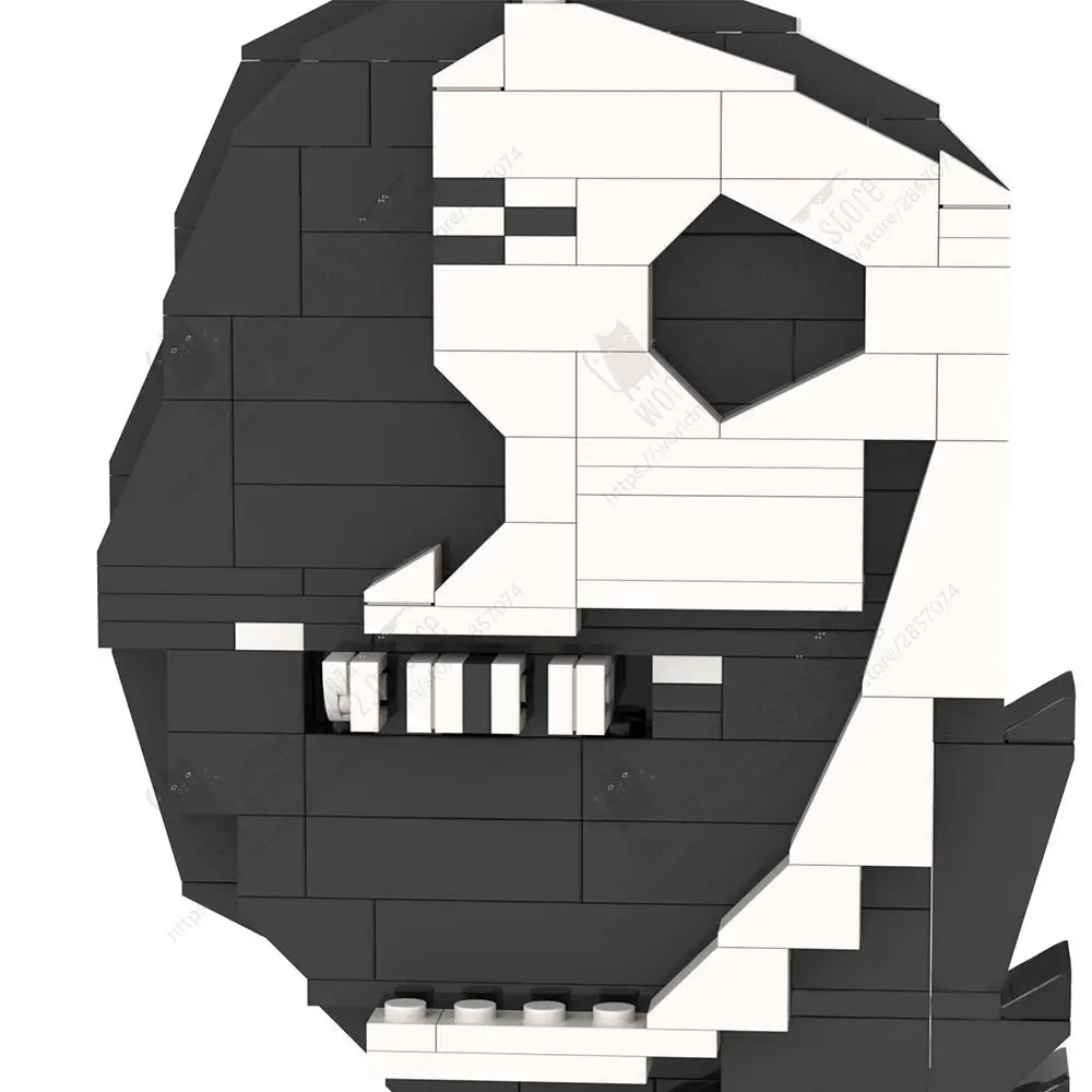 MOC1157 Tvorivú MOC Blackface Monster Modely Stavebných Blokov Horor Charakter Dekorácie DIY Montáž Tehly Hračky Pre Deti . ' - ' . 5