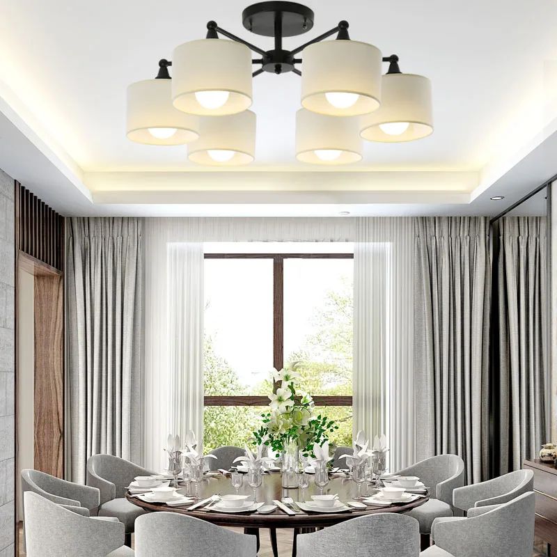 Moderné LED white/black/Gold/Silver strop Lustre E27 S Tienidlo jednoduché kreatívne Svietidlá pre Obývacia izba . ' - ' . 1
