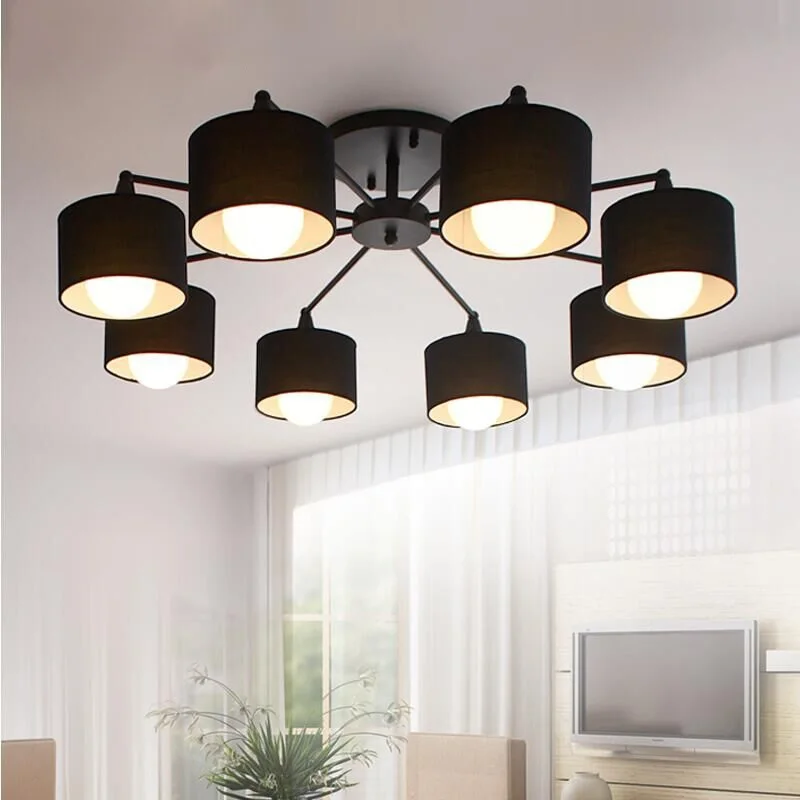 Moderné LED white/black/Gold/Silver strop Lustre E27 S Tienidlo jednoduché kreatívne Svietidlá pre Obývacia izba . ' - ' . 2