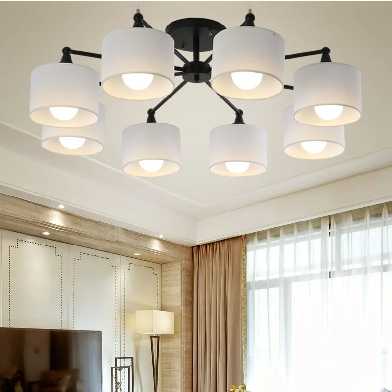 Moderné LED white/black/Gold/Silver strop Lustre E27 S Tienidlo jednoduché kreatívne Svietidlá pre Obývacia izba . ' - ' . 3