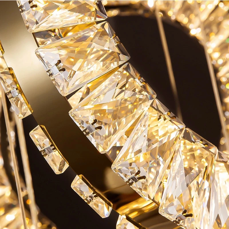 Moderné Luxusné Crystal LED Luster pre Schodisko Zlato Dlho Tvorivé lustre Jedáleň, Kuchyňa Interiérové Svietidlá . ' - ' . 4