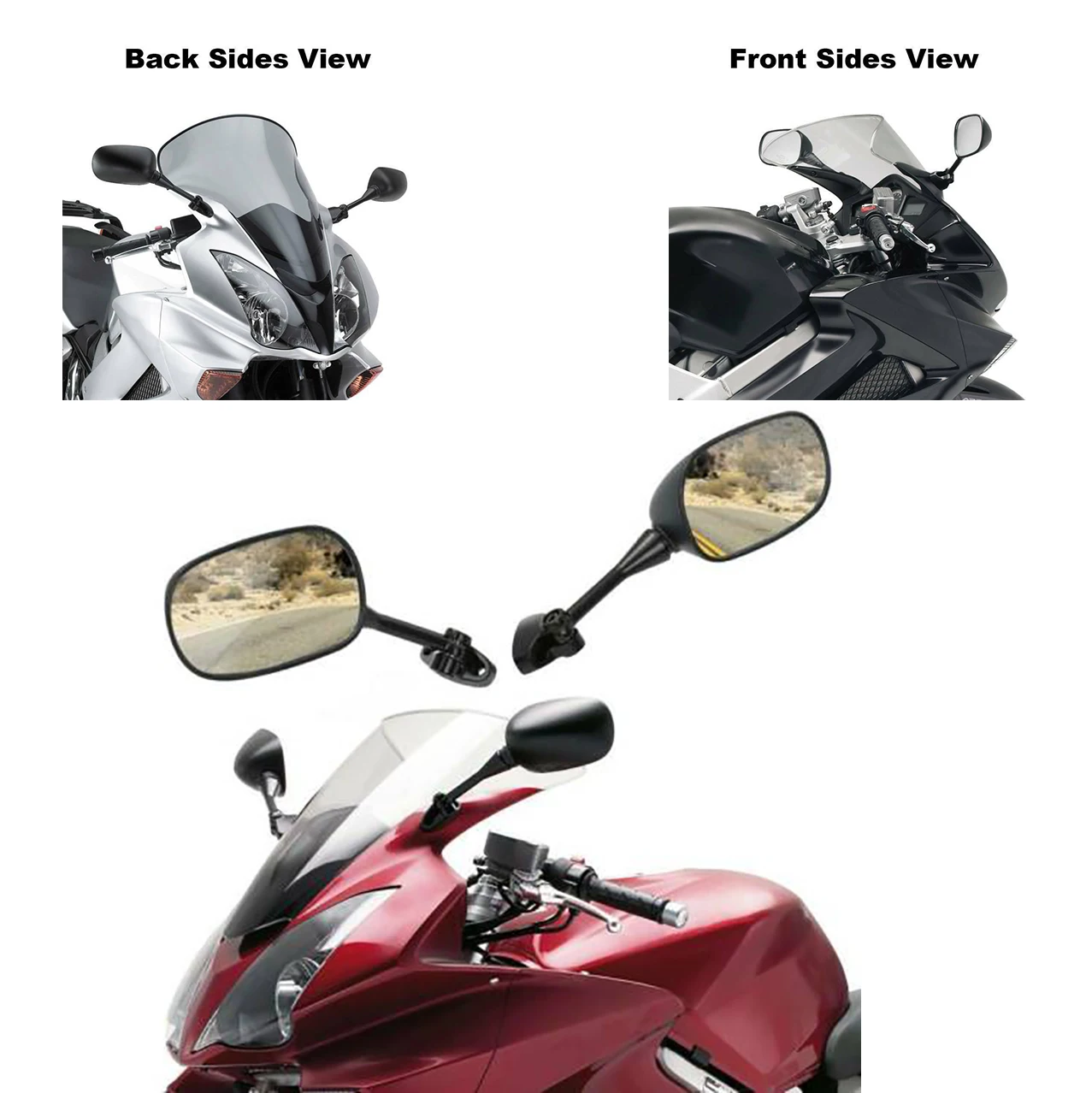 Motocykel Otočná Spätné Zrkadlá Zrkadlo Na HONDA VFR800 VFR 800 FI V-TEC 2002-2008 CBR600 CBR600RR CBR1000 CBR1000RR . ' - ' . 3