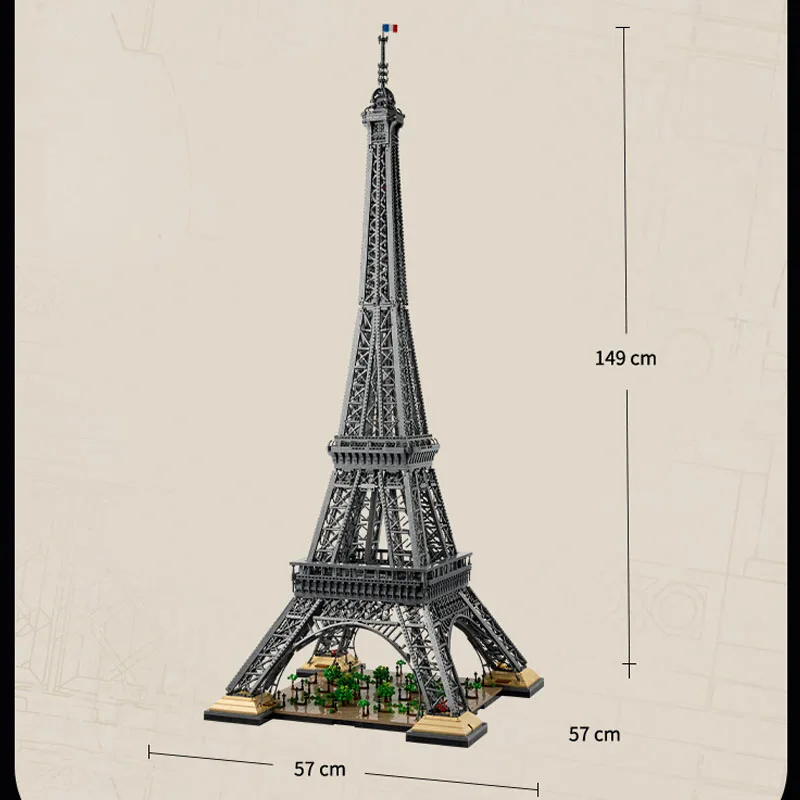 Na Sklade Modulárne Stavby Modelu NOVÉ IKONY Eiffelova Veža 10001PCS Stavebné kamene, Tehly Hračky Deti Darčeková Sada Kompatibilných s 10307 . ' - ' . 4