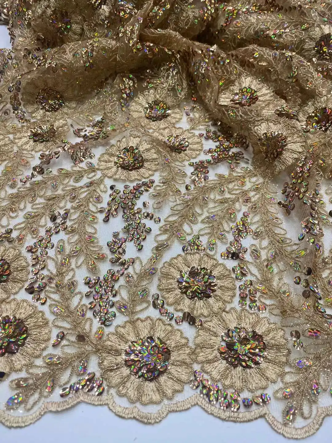 najnovšie Afriky tylu fialová sequin Čipky textílie 5yards 2023 Vysokej kvality Nigérijský francúzskej čipky textílie stitched na svadbu časť . ' - ' . 4