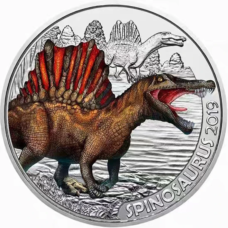 Non-Magnetické 2019 Rakúsko Dinosaura Dragon Mince Dinosaura Strieborné Pozlátené Výzvou Pamätné Mince Zberateľské Deti Darčeky . ' - ' . 0