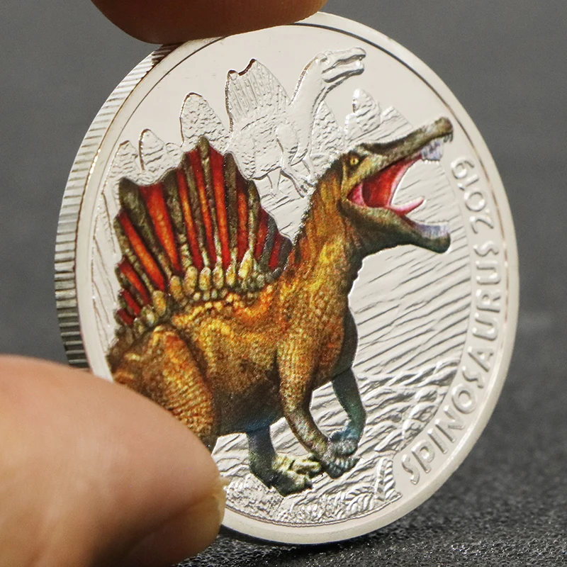 Non-Magnetické 2019 Rakúsko Dinosaura Dragon Mince Dinosaura Strieborné Pozlátené Výzvou Pamätné Mince Zberateľské Deti Darčeky . ' - ' . 1