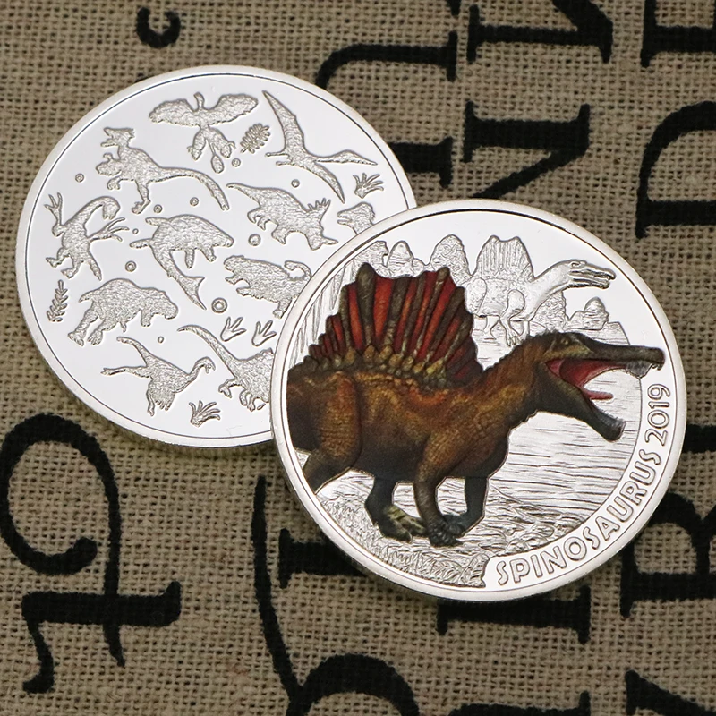 Non-Magnetické 2019 Rakúsko Dinosaura Dragon Mince Dinosaura Strieborné Pozlátené Výzvou Pamätné Mince Zberateľské Deti Darčeky . ' - ' . 5