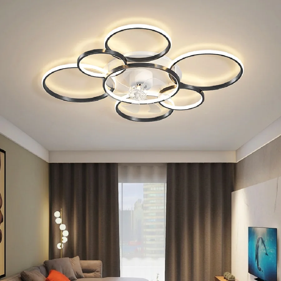 Nordic spálňa decor led svetlá pre izba, Stropný ventilátor svetlo lampy obývacia izba jedáleň Stropné ventilátory so svetlami, diaľkové ovládanie . ' - ' . 1