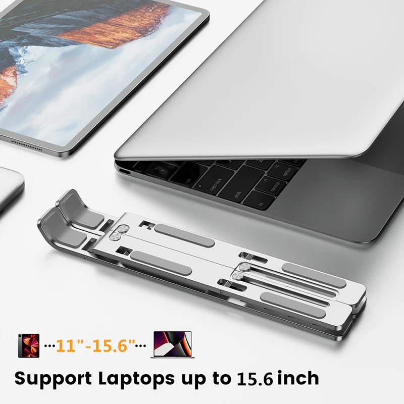 Notebook Stojan Prenosný Skladací Držiak Nastaviteľný Držiak, ABS, Hliníkové Podporu Pre Macbook Pro Air Prenosného Počítača Tablet . ' - ' . 4