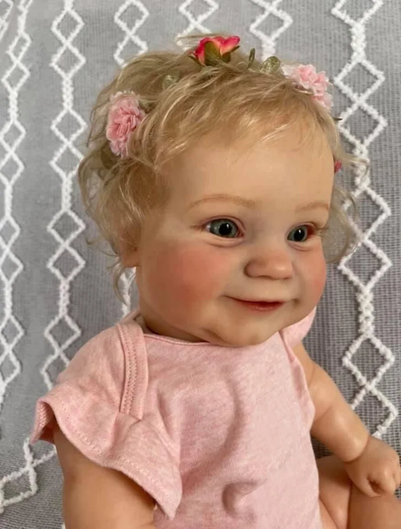 NOVÉ 50 CM/60 CM Reborn Baby Doll Batoľa Populárne Roztomilý Dievča Bábiku S Zakorenené Blond Vlasy Mäkké Telo Vysoko Kvalitné Ručne vyrábané Bábiky . ' - ' . 0