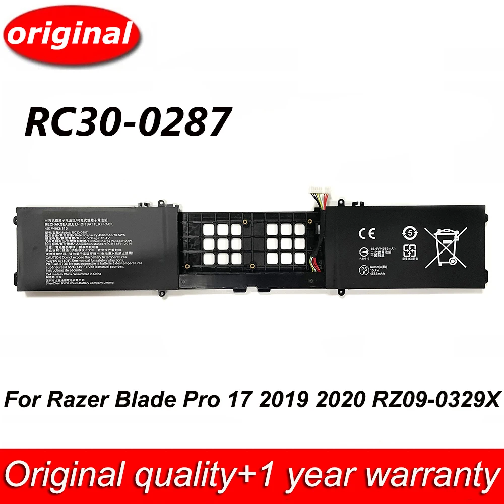 Nový Notebook Batérie RC30-0287 15.4 V 4583mAh Pre Razer Blade Pro 17 2019 2020 RZ09-0329X RZ09-0368AEC2-R341 RTX 2080 Max-Q Series . ' - ' . 0