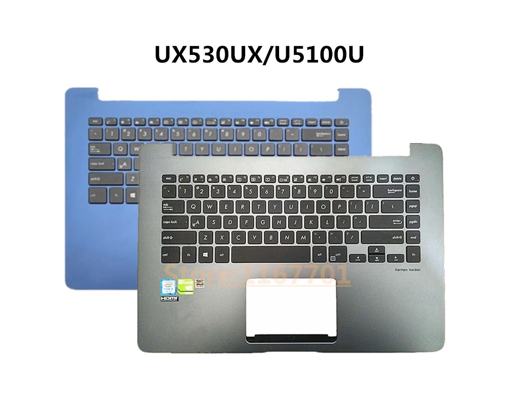 Nový, Originálny Notebook US/EU/CZ/RU/UA/GR/AR podsvietenie Klávesnice Shell/Obal/puzdro pre Asus ZenBook UX530 UX530UX UX530UQ U5100 U5100U . ' - ' . 0