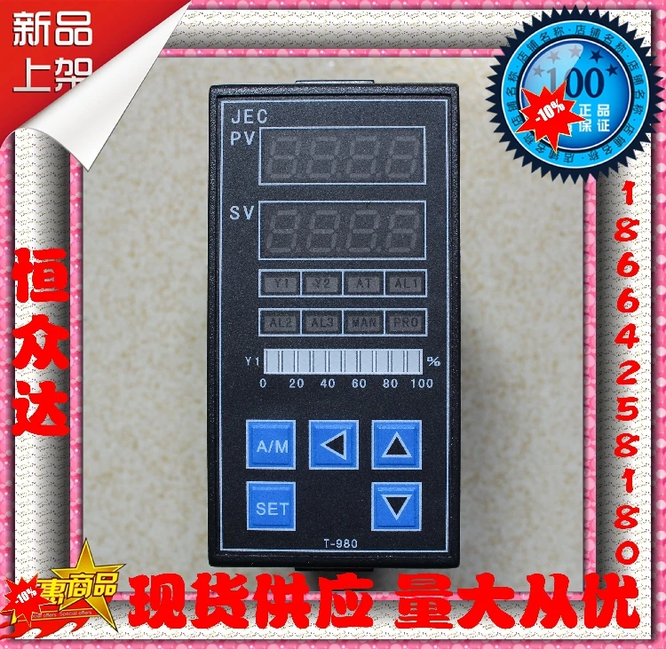 Nový Pôvodný regulátor Teploty T980-103000 T980-10300B PT980-10300 3 skupiny alarm . ' - ' . 0