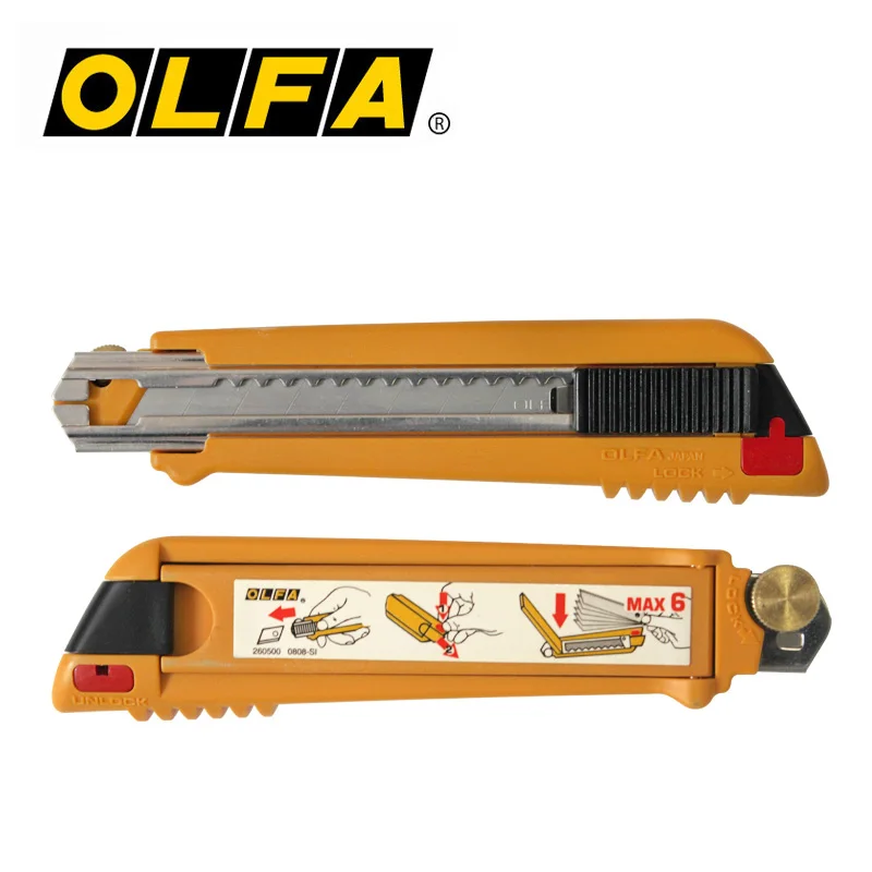 OLFA PL-1 Multi-blade Ťažkých Cut Pro-Zaťaženie Utility Nôž Veľké Auto-lock 18 mm Umenie Nože s 3 Náhradné Kotúče Rezné Nástroje . ' - ' . 1
