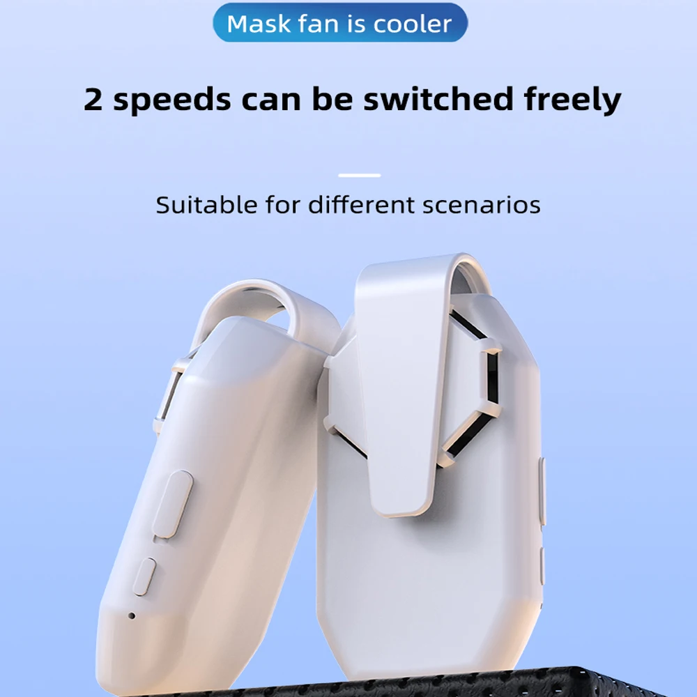 Opakovane Prenosné Ventilátor Pre celotvárovou Maskou Clip-On Air Filter USB Nabíjateľné Výfukových Mini Fanúšikov Osobné Nositeľné Čističe Vzduchu . ' - ' . 1