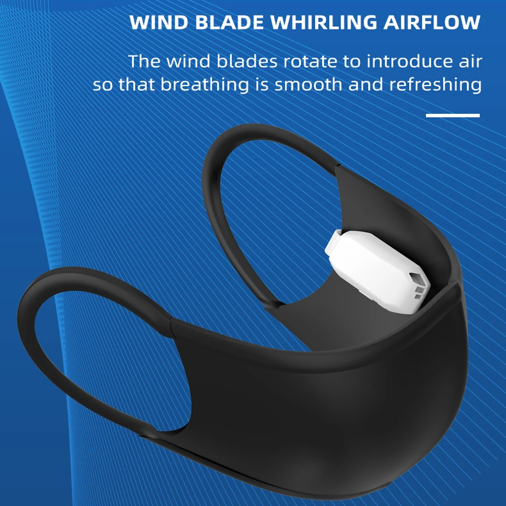 Opakovane Prenosné Ventilátor Pre celotvárovou Maskou Clip-On Air Filter USB Nabíjateľné Výfukových Mini Fanúšikov Osobné Nositeľné Čističe Vzduchu . ' - ' . 5