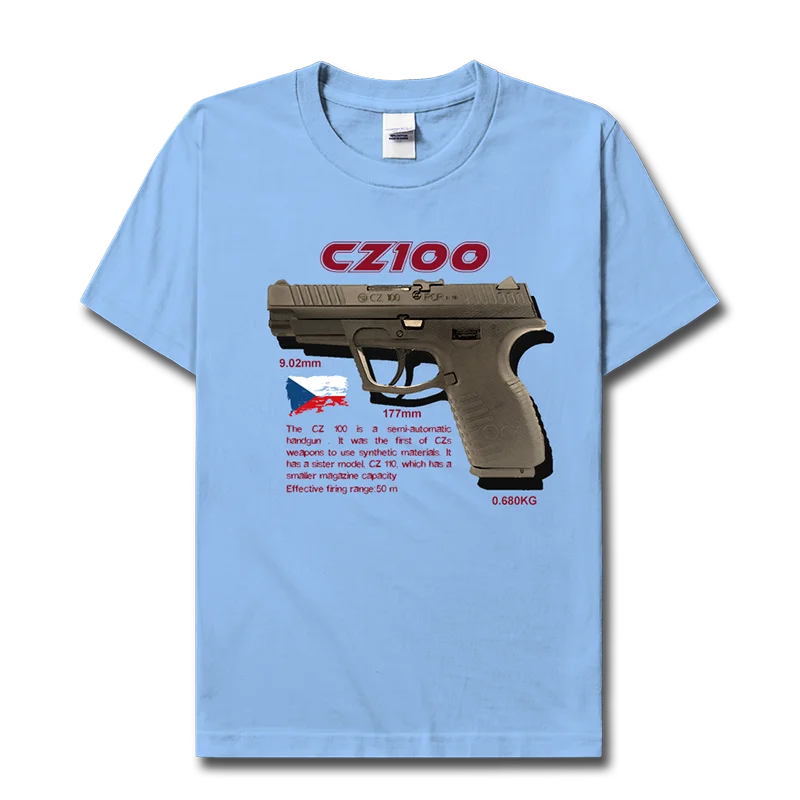 Pištoľ Série CZ100 českej vojenskej ventilátor hra CSGO tlač Krátke sleeve t-shirt mužov ležérne módne oblečenie, streetwear tees nové . ' - ' . 0