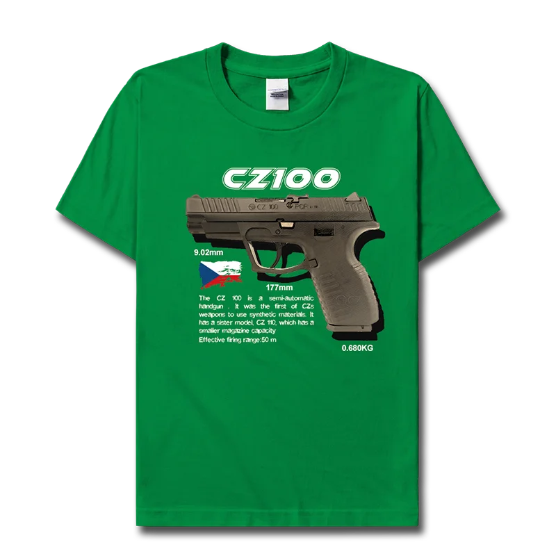 Pištoľ Série CZ100 českej vojenskej ventilátor hra CSGO tlač Krátke sleeve t-shirt mužov ležérne módne oblečenie, streetwear tees nové . ' - ' . 1