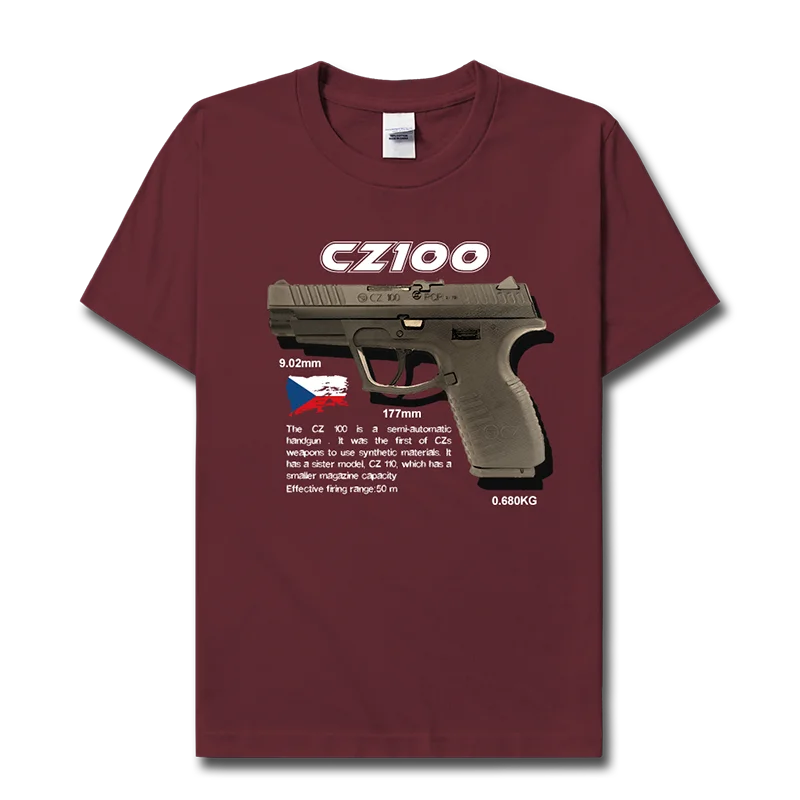Pištoľ Série CZ100 českej vojenskej ventilátor hra CSGO tlač Krátke sleeve t-shirt mužov ležérne módne oblečenie, streetwear tees nové . ' - ' . 2