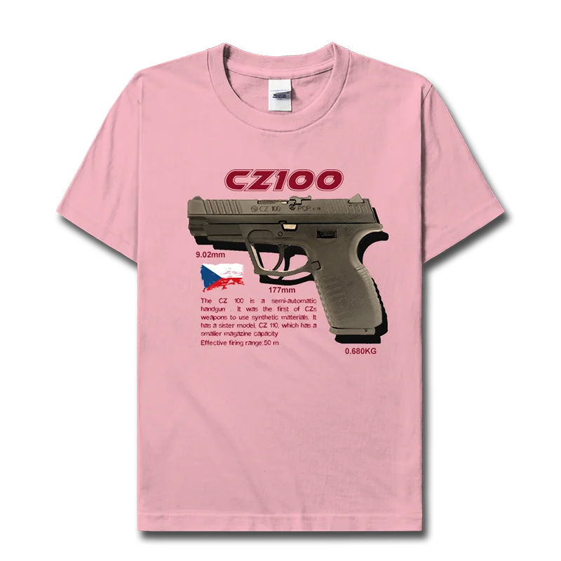 Pištoľ Série CZ100 českej vojenskej ventilátor hra CSGO tlač Krátke sleeve t-shirt mužov ležérne módne oblečenie, streetwear tees nové . ' - ' . 4