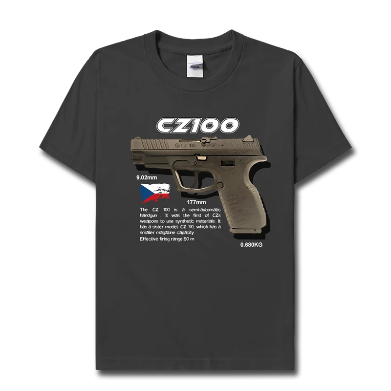 Pištoľ Série CZ100 českej vojenskej ventilátor hra CSGO tlač Krátke sleeve t-shirt mužov ležérne módne oblečenie, streetwear tees nové . ' - ' . 5