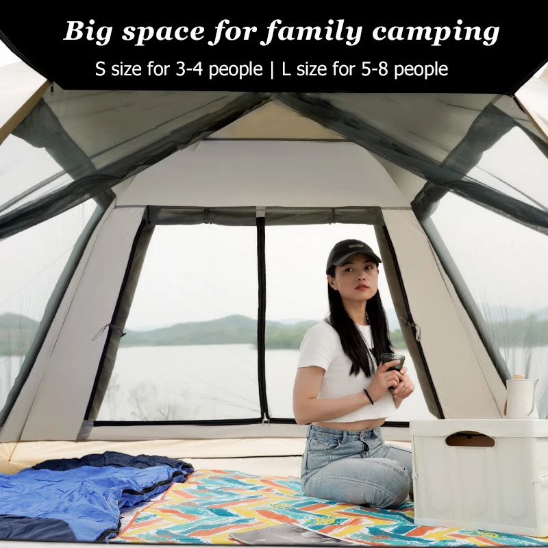 Plne Automatické Camping Stan 4-6 Osoby Travel One Touch Vonkajší Stan Shelter Nepremokavé Rainproof Slnečník Camping Dodávky . ' - ' . 2