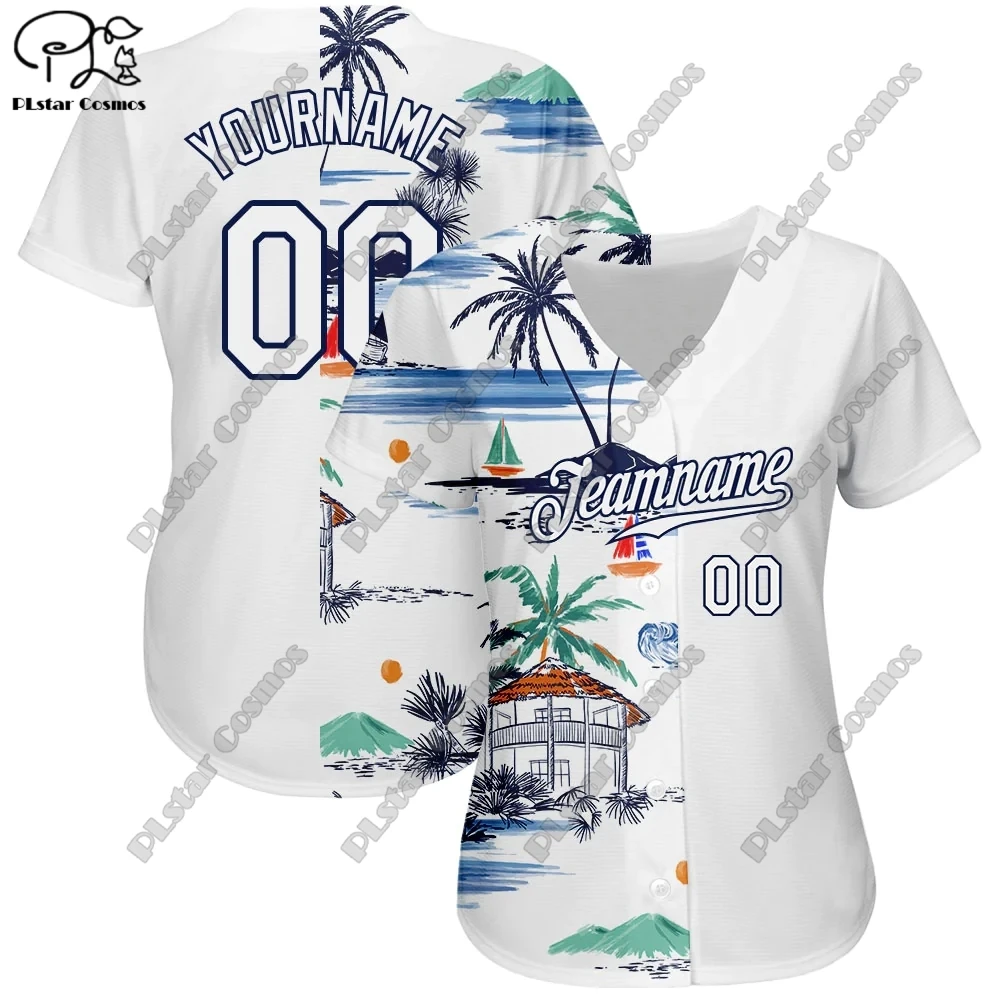 PLSTAR VESMÍRU Baseball Tričko Vlastné Meno 3D Tlač Vzor Letné Voľné Slim Fit Unisex Havaj Pláži Bežné Zberu 2 . ' - ' . 3